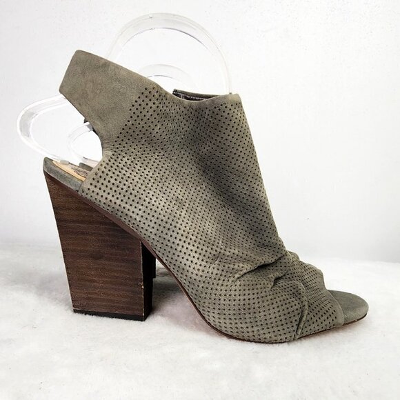 Vince Camuto Kentvi Gray Leather Shooties Size 11 Shabby Chic‎ Rustic Country - Picture 3 of 7